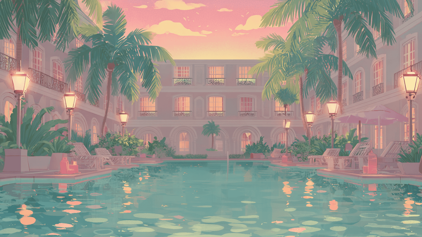 Pool courtyard
